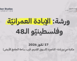 ورشة: الإبادة العمرانيّة وفلسطينيّو الـ48 (تمّوز 2026)