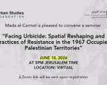 Facing Urbicide: Spatial Reshaping and Practices of Resistance in the 1967 Occupied Palestinian Territories (June 2026)