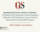 New Paper | Speaking Out in the Absence of Justice: A Reading of the Palestinian Feminist Response within the 1948 Territories to Cases of Sexual Harassment Involving Public Figures