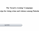 Position  paper: The ‘Israel is Arming’ Campaign: A recipe for rising crime and violence among Palestinians