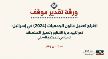 ورقة تقدير موقف: اقتراح تعديل قانون الجمعيات (2024) في إسرائيل: نحو تقييد حرية التنظيم وتعميق الاستهداف السياسي للمجتمع المدني