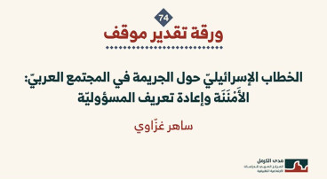 ورقة تقدير موقف: الخطاب الإسرائيليّ حول الجريمة في المجتمع العربيّ: الأَمْنَنَة وإعادة تعريف المسؤوليّة (آذار 2026)